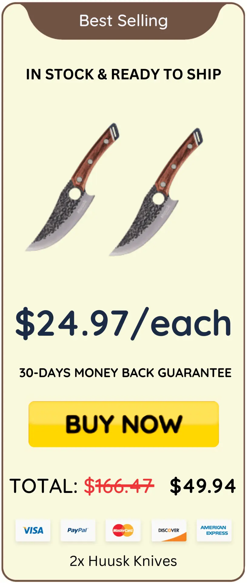 Huusk Knife offer price 